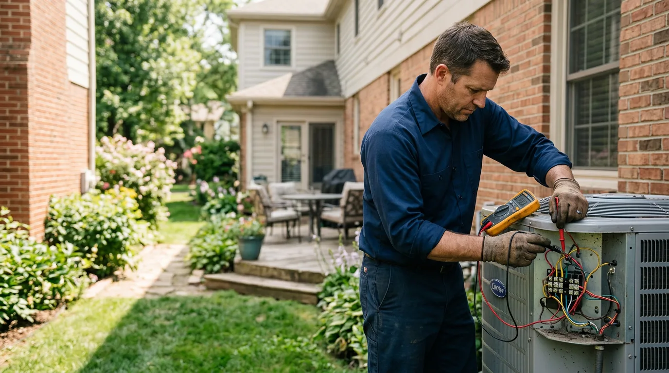 HVAC technician working near Flatwoods, WV